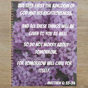Seek First Matthew 6:33-34 Bible Verse Planner