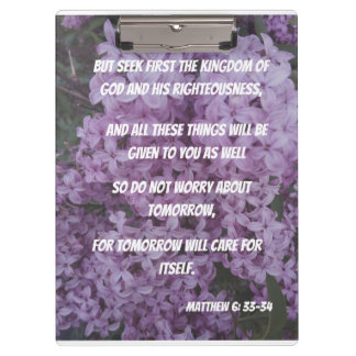 Seek First The Kingdom Christian Clipboard