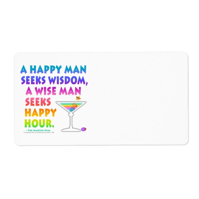 SEEK HAPPY HOUR Avery LABEL (Front)
