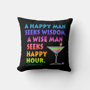 Seek Happy Hour Martini Zen American MoJo Pillow