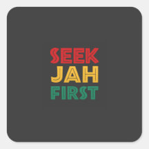 Seek Jah First Rastafarian Reggae Rasta Colors