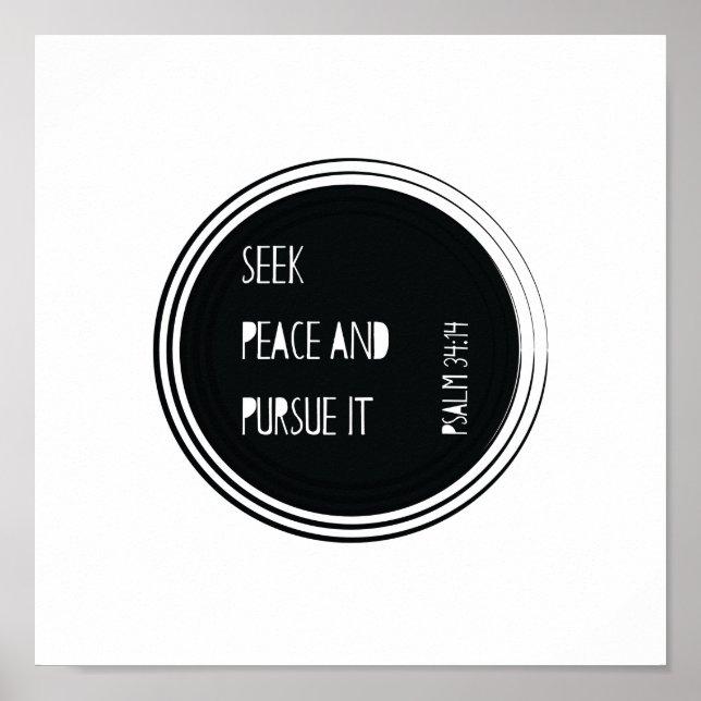 Seek peace and Pursue it Poster (Front)