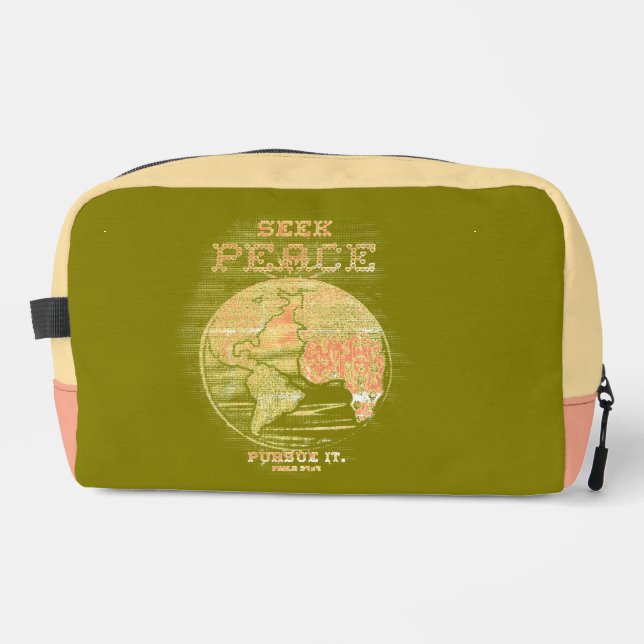 Seek Peace Toiletry Cosmetic Bag (Front)