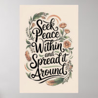 Seek Peace Within Spread It Around Design