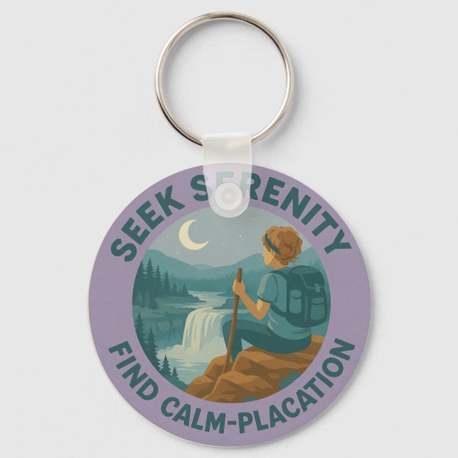 Seek Serenity – Find Calm-Placation Keychain (Front)