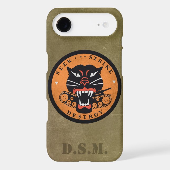 Seek Strike Destroy Tank Destroyer Emblem Case-Mate iPhone Case (Back)