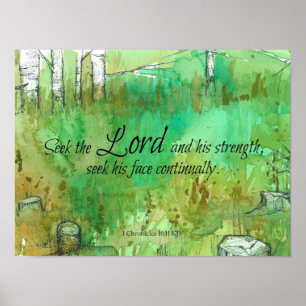 Seek the Lord Chronicles Scripture Trees Poster