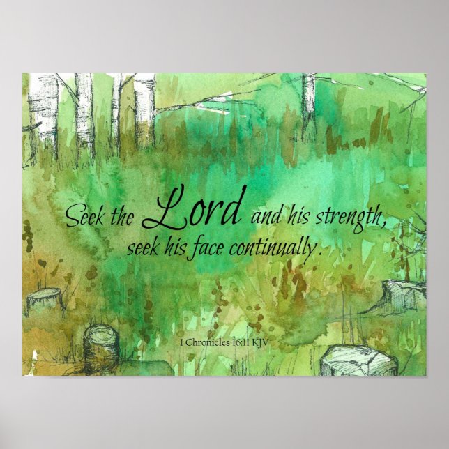 Seek the Lord Chronicles Scripture Trees Poster (Front)
