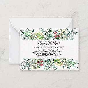 Seek the Lord greenery frame scripture Card