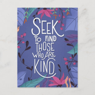 Seek to find holiday postcard