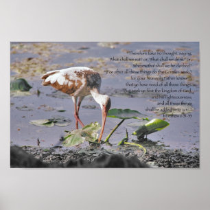 Seek ye first the kingdom of God Scripture Poster