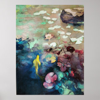 Seeking light, Koi wall art, poster, Koi art, Koi Poster