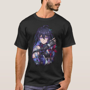 Seele HSR Purple Hair Butterfly Motif Quantum Hunt T-Shirt