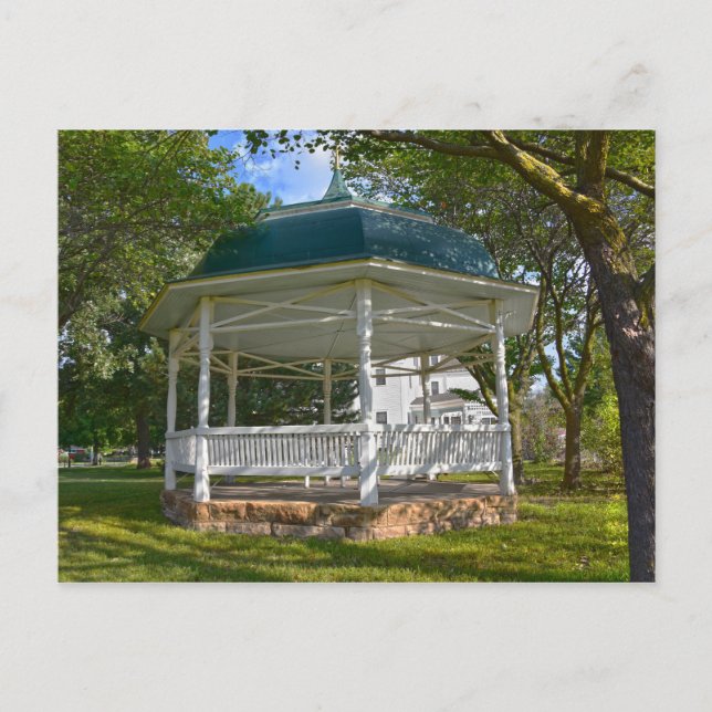 Seelye House Gazebo, Abilene, Kansas Postcard (Front)