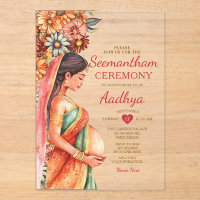 Seemantham Indian Baby Shower Valaikappu Mother