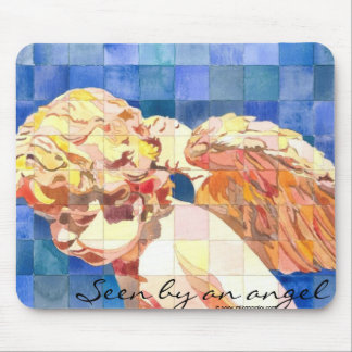 "Seen by an angel" mousepad