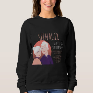 Seenager Citizen Funny Meme Senior Citizen Retired Sweatshirt