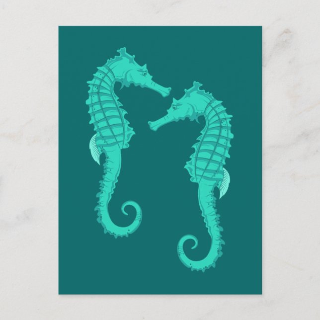 Seepferdchen sea horses postcard (Front)