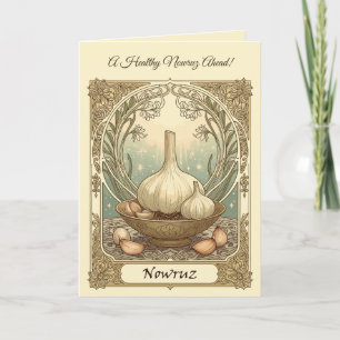 Seer on the Haft Sin Table Symbol of Wellness Card