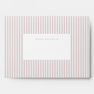 Seersucker pink white stripe cute simple envelope