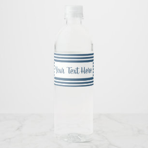 Seersucker Striped Water Bottle Label