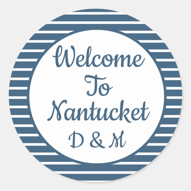 Seersucker Welcome Customisable Sticker (Front)