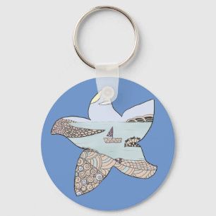 Seestern mit Muster Key Ring