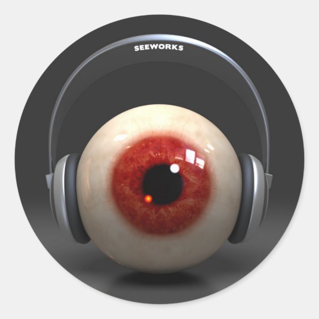 seeworks identity classic round sticker (Front)