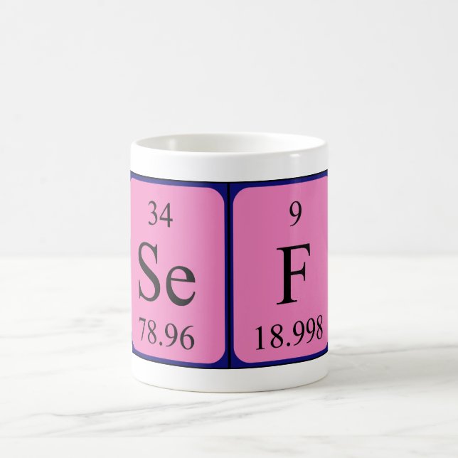 Sef periodic table name mug (Center)