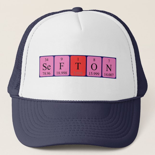 Sefton periodic table name hat (Front)