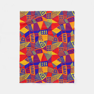Segmented Abstract 070717 - Colours 01 Fleece Blanket