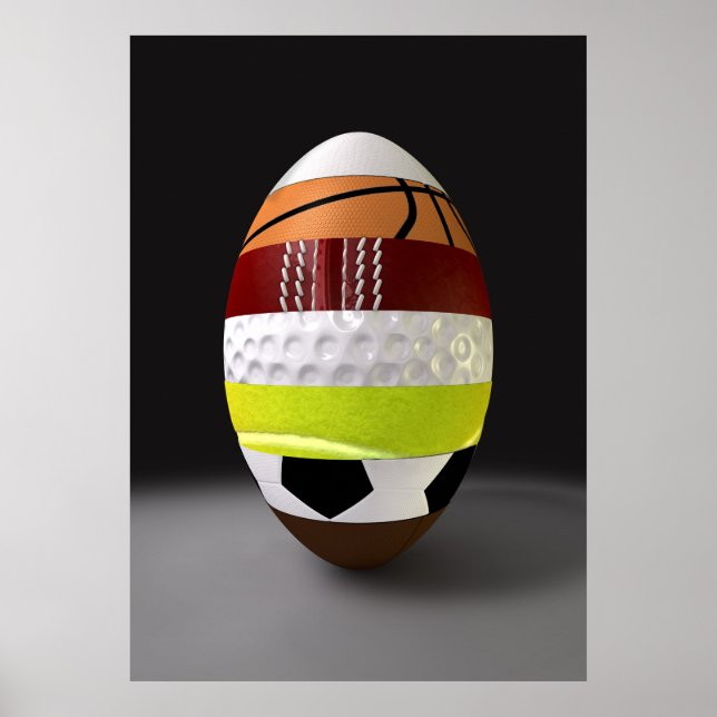 Segmented Sports Ball Poster (Front)