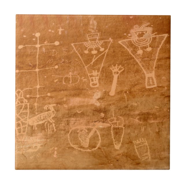 Sego Canyon Petroglyphs - Thompson Springs - Utah Ceramic Tile (Front)