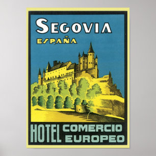 Segovia Espana Hotel Comercio Europeo Poster