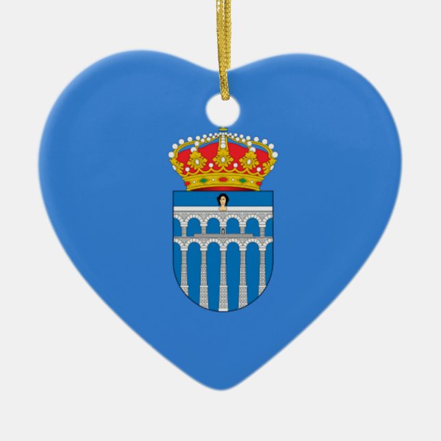 Segovia (Spain) Ceramic Tree Decoration (Front)