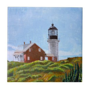 Seguin Island Lighthouse Ceramic Tile