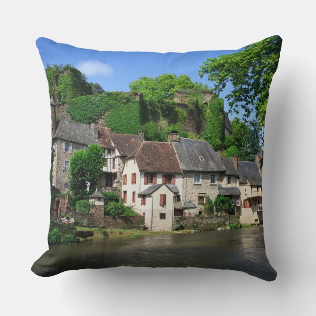 Segur-le-Chateau in France pillow (Front)