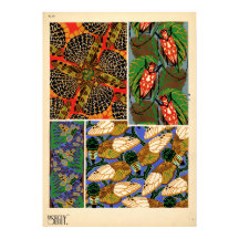 Seguy Art Noveau Vintage Insect Pattern