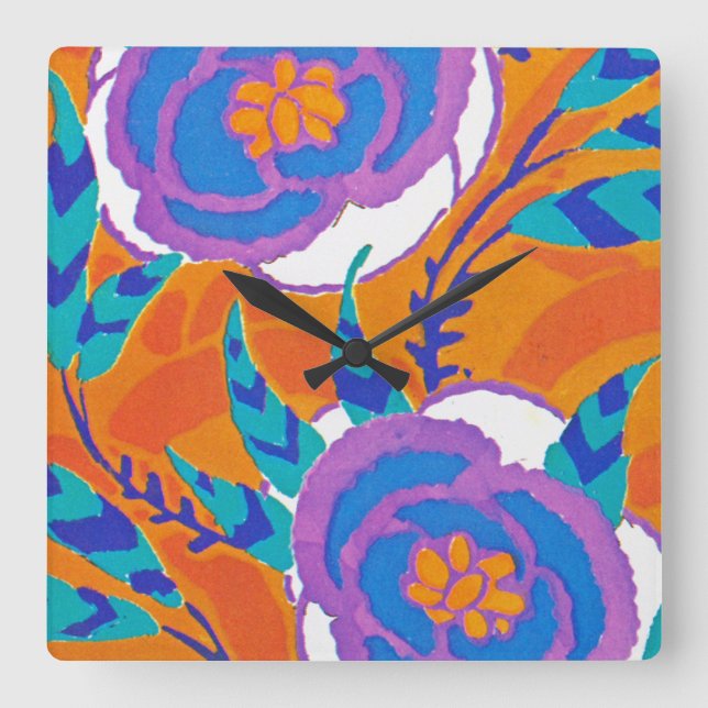 Seguy's Art Deco #5 at Emporio Moffa Square Wall Clock (Front)