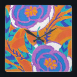 Seguy's Art Deco #5 at Emporio Moffa Square Wall Clock<br><div class="desc">Vintage Art Deco pochoir design by Eugene Alain Seguy.</div>