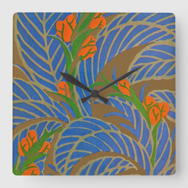 Seguy's Art Deco #9 at Emporio Moffa Square Wall Clock (Front)