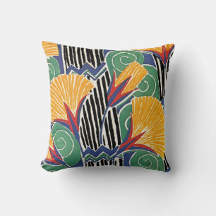 Seguy's Art Deco Golden Flowers Cushion