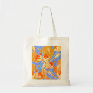Seguy's Art Deco Orange Flowers - Bag