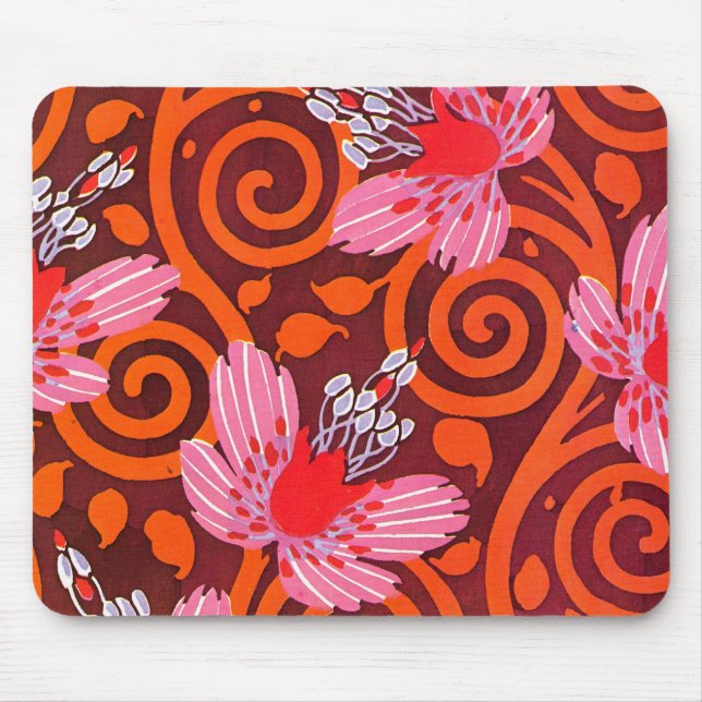 Seguy's Art Deco Pink Flowers - Mousepad (Front)