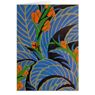 Seguy's Art Deco Tropical Night - Card