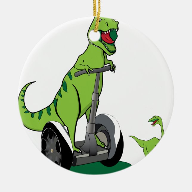 Segwayasaurus Ceramic Tree Decoration (Front)