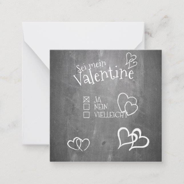 Sei mein Valentine Card (Front)