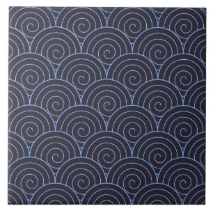 Seigaiha Seamless Pattern  Ceramic Tile