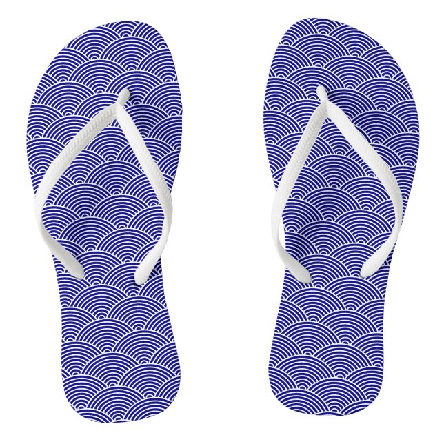Seigaiha wave thongs (Footbed)