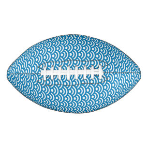Seigaiha, Waves, Japanese, Blue and White Football